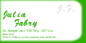 julia fabry business card